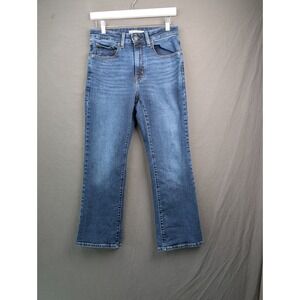 Levis 725 High Rise Kick Bootcut Jeans Blue Denim Women's